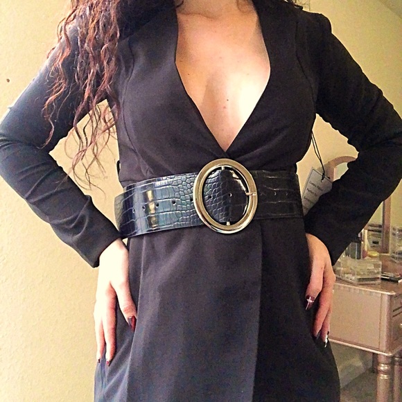 ShoeDazzle long sleeve black blazer dress size S - Picture 4 of 4